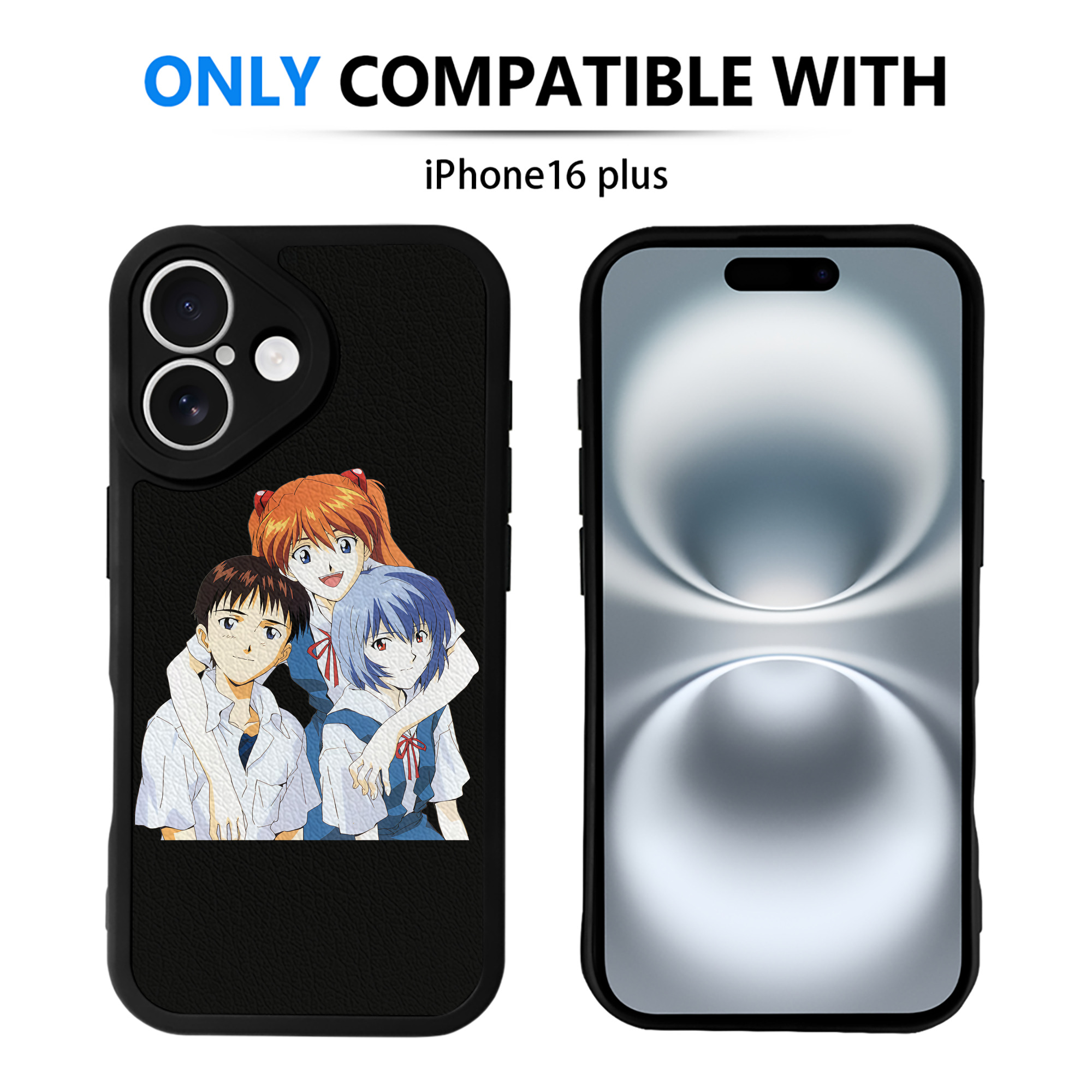 （画像用） EVA 新世紀エヴァンゲリオン 【iPhone 16シリーズ対応】シリコンスマホケース（レザー調） 材質：シリコン